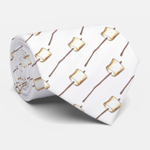 Toasted Marshmallow Stick Campfire Camp S'mores Tie