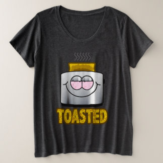 TOASTED Toaster Screwball Graphics Plus Size T-Shirt