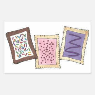 Toaster Pastry Baked Goods Pastries Breakfast Food Rectangular Sticker