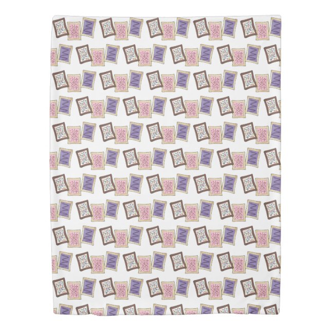 Toaster Pastry Purple Breakfast Pastries Junk Food Duvet Cover (Front)