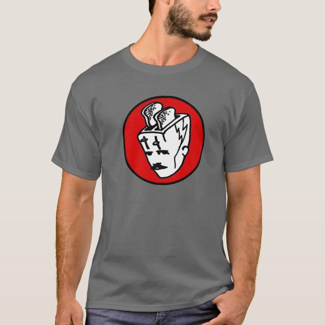 Toasterhead Tesla Red2 T-Shirt (Front)
