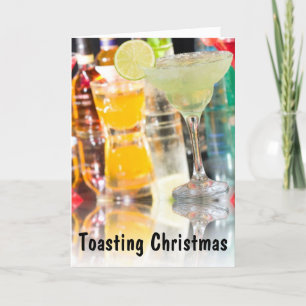TOASTING CHRISTMAS="CHEER"FUL HOLIDAY TO YOU CARD