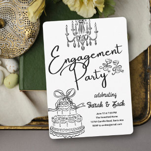Toasting Doodle Engagement Party Invitation