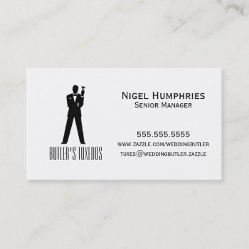 Toasting Gentleman Retail Business Card by WeddingButler at Zazzle