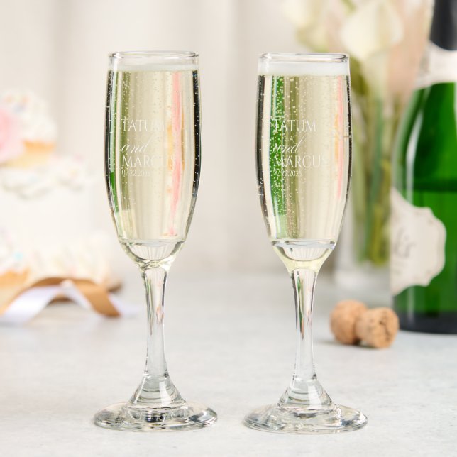 Toasting glass, Wedding, Anniversary, Engagement Champagne Flute (Wedding)