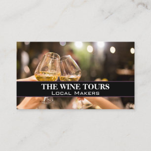Toasting Glasses of Wine Business Card