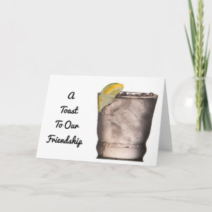 TOASTING "OUR FRIENDSHIP" AT CHRISTMAS HOLIDAY CARD