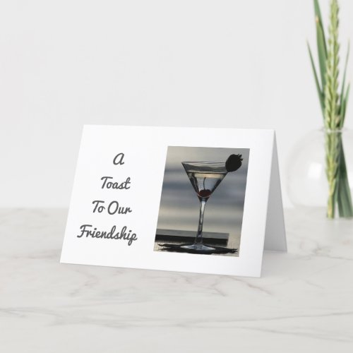 TOASTING OUR FRIENDSHIP AT CHRISTMAS HOLIDAY CARD