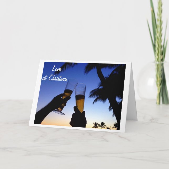 TOASTING OUR LOVE AT CHRISTMAS HOLIDAY CARD (Front)