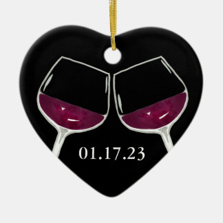 Toasting Red Wine Ornament