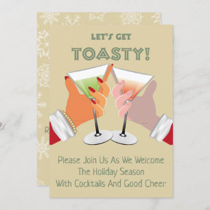 Toasty Cheers Christmas Holiday Party Invitation