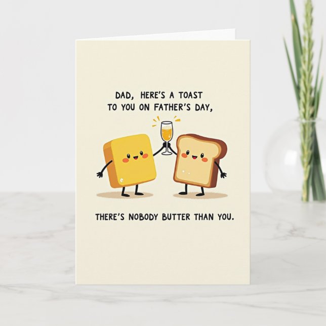 Toasty Fathers Day Toast Card (Front)
