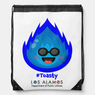 Toasty the Natural Gas Mascot Drawstring Backpack