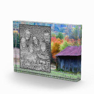 Tobacco Barn Autumn Foliage Add Your Own Photo Block