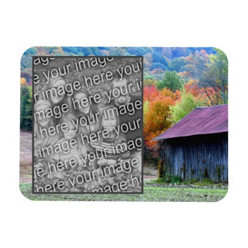 Tobacco Barn Autumn Foliage Add Your Photo Magnet