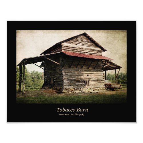 Tobacco Barn Black Border Photo Print