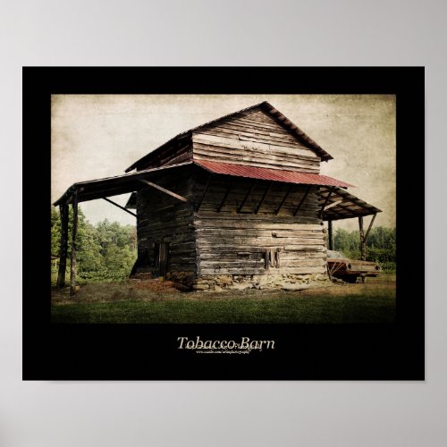 Tobacco Barn Black Border Poster