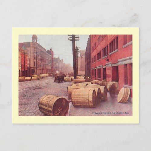 Tobacco Barrels Louisville Kentucky Vintage Postcard