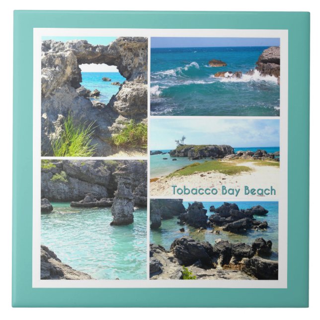 Tobacco Bay Beach, Bermuda  Ceramic Tile (Front)