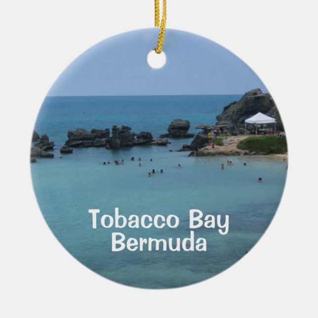 Tobacco Bay, Bermuda Ceramic Ornament (Front)