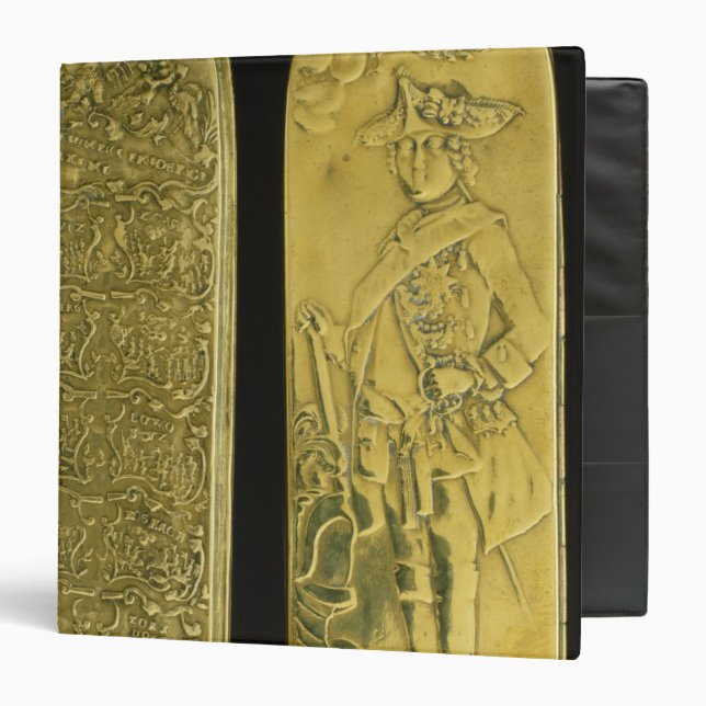 Tobacco box depticting Frederick II 3 Ring Binder (Front/Inside)