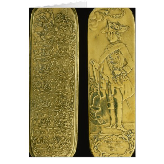 Tobacco box depticting Frederick II Cards (Front)