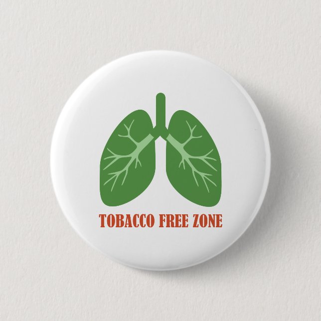 Tobacco Free Zone Button (Front)