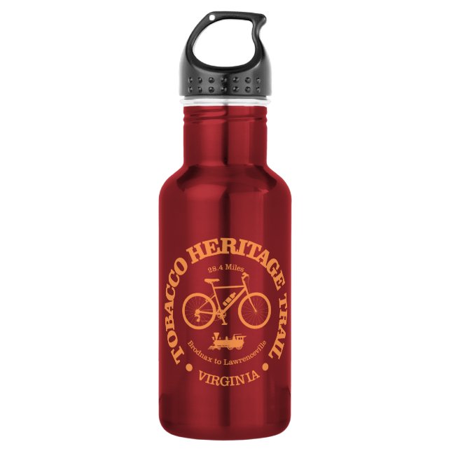 Tobacco Heritage Trail (cycling) Stainless Steel Water Bottle (Front)