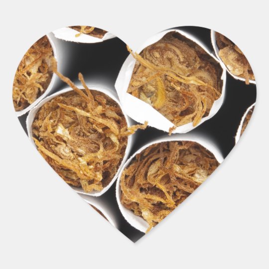 Tobacco in cigarettes heart sticker