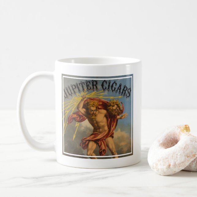 Tobacco Label, 1868. Coffee Mug (With Donut)