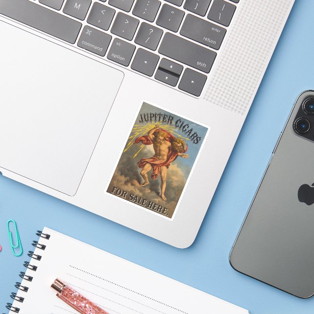 Tobacco Label, 1868. Sticker (Laptop w/ iPhone)