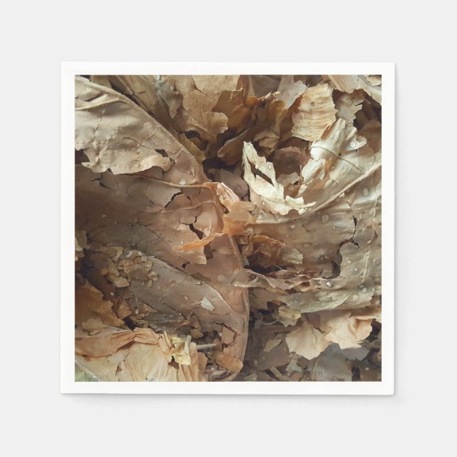 Tobacco Leaf Cigar Bar Lounge Napkins (Front)