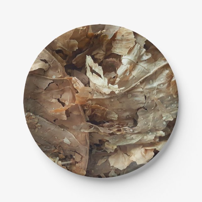 Tobacco Leaf Cigar Bar Lounge Paper Plates (Front)