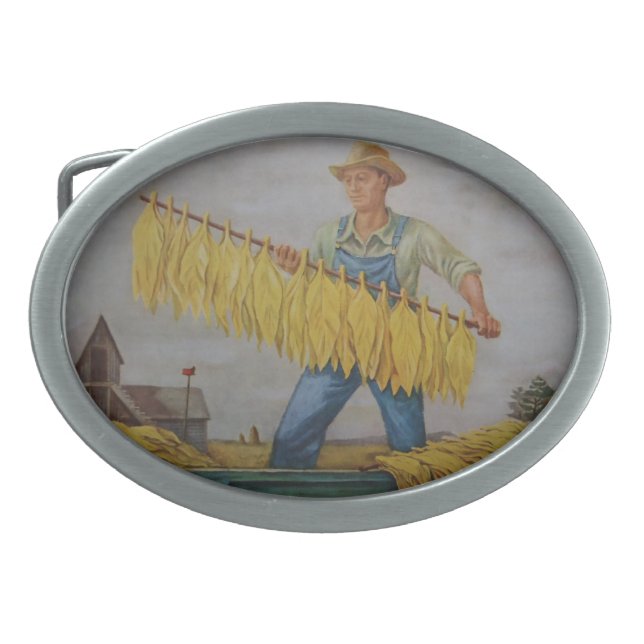 Tobacco Oval Belt Buckle (Front)