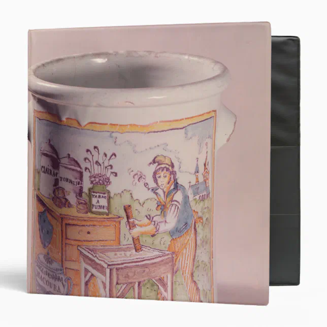 tobacco binder Tobacco pot depicting a tobacconist 3 ring binder