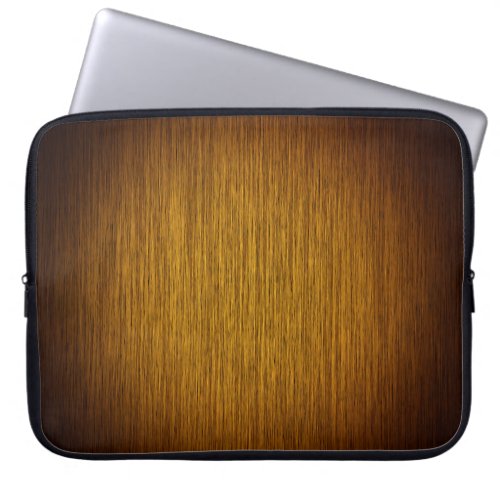 Tobacco Sunburst Grainy Wood Background Laptop Sleeve