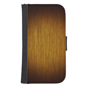 Tobacco Sunburst Grainy Wood Background Wallet Phone Case For Samsung Galaxy S4