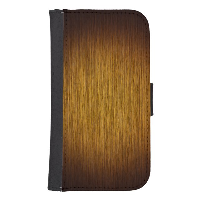 Tobacco Sunburst Grainy Wood Background Samsung Galaxy Wallet Case (Front)