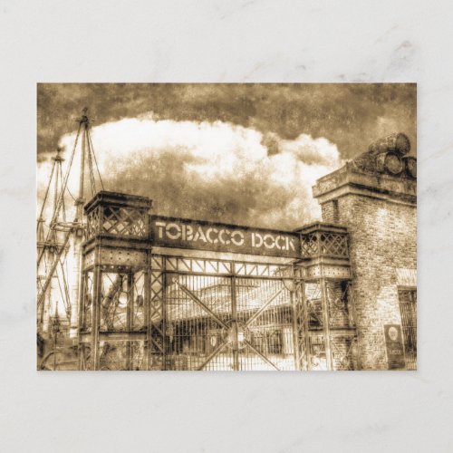 Tobaco Dock London Vintage Postcard