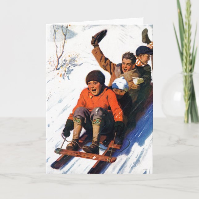 Tobagganing Card (Front)