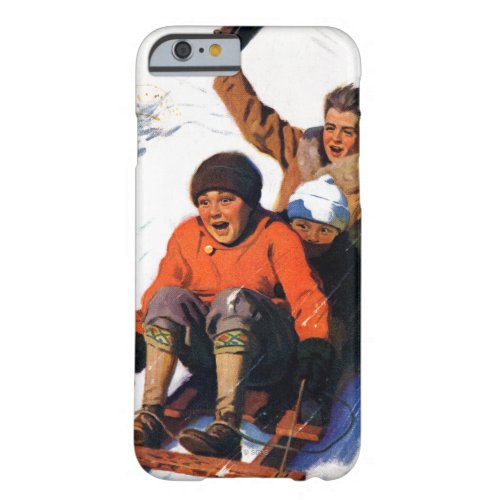 Tobagganing Barely There iPhone 6 Case