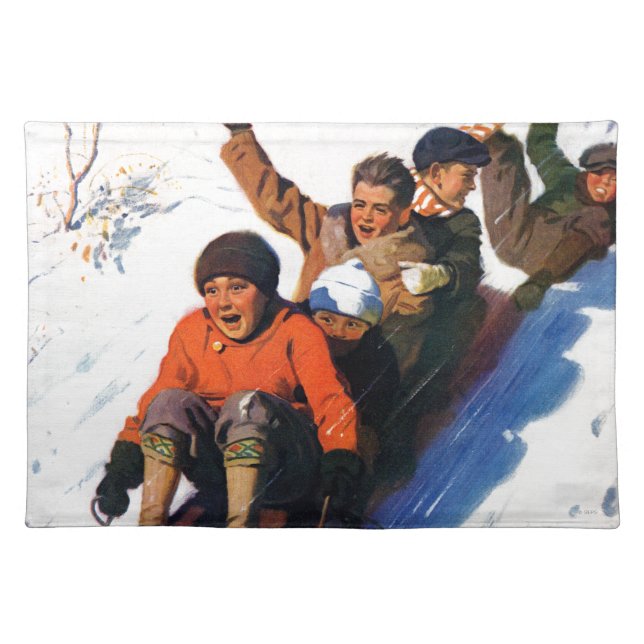 Tobagganing Placemat (Front)