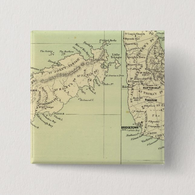 Tobago Barbados Pinback Button (Front)