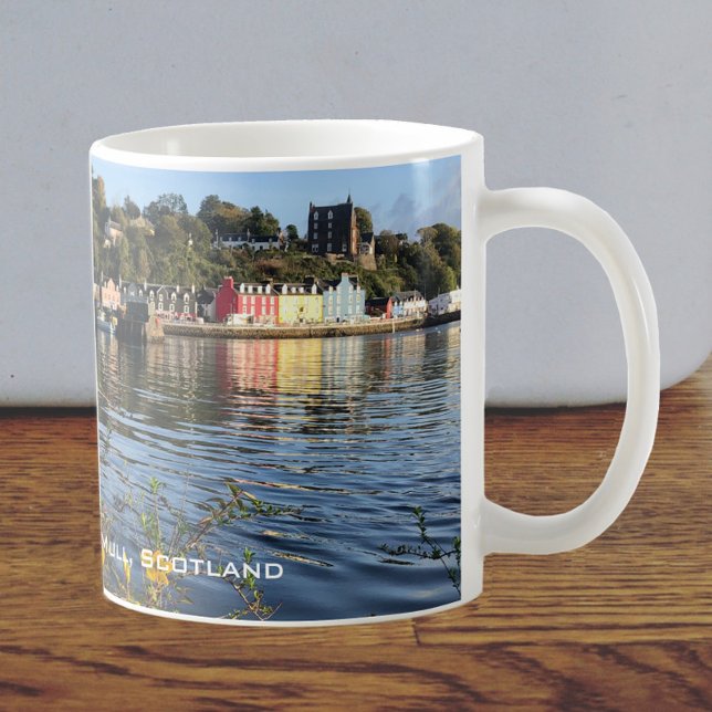 Tobermory, Isle of Mull, Scotland with Flowers Coffee Mug (Creator Uploaded)