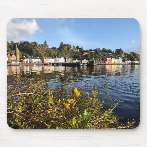 Tobermory Isle of Mull Scotland with Flowers Mouse Pad