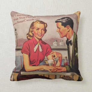 Tobey Heydon: 1950s Malt Shop Heaven! Throw Pillow