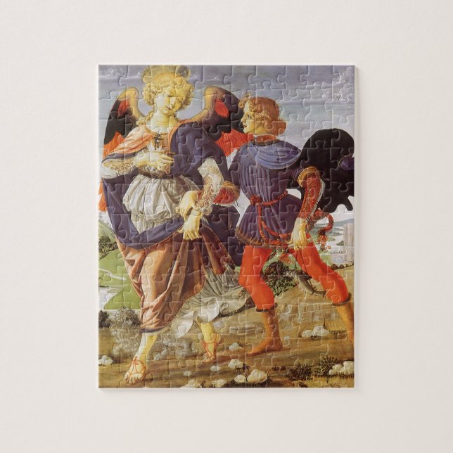 Tobias and the Angel by Andrea del Verrocchio Jigsaw Puzzle (Vertical)