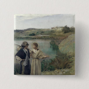 Tobias and the Archangel Raphael Pinback Button