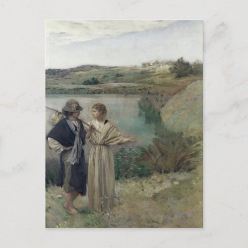 Tobias and the Archangel Raphael Postcard