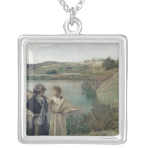 Tobias and the Archangel Raphael Silver Plated Necklace